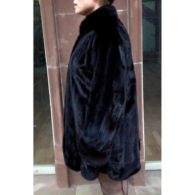 Pre-owned Saint Laurent Black Mink Coat