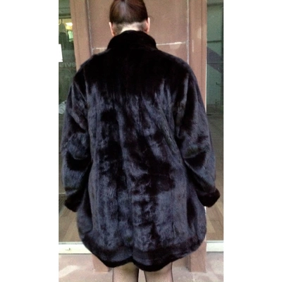 Pre-owned Saint Laurent Black Mink Coat