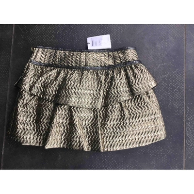 Pre-owned Isabel Marant Mini Skirt In Gold