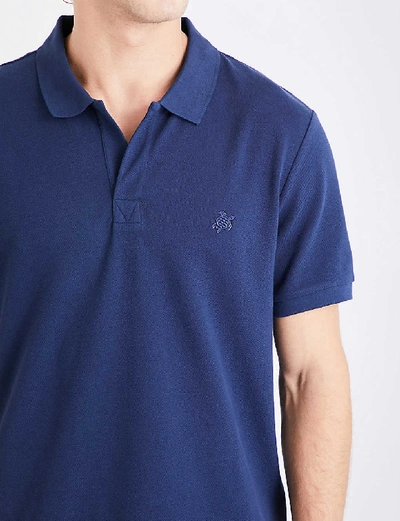 Shop Vilebrequin Palatin Cotton-piqué Polo Shirt In Navy