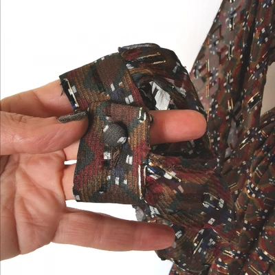 Pre-owned Ferragamo Silk Maxi Dress In Multicolour