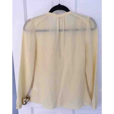 Pre-owned Whistles Silk Blouse In Yellow