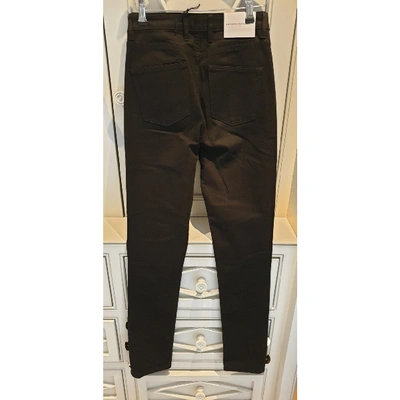 Pre-owned Anthony Vaccarello Slim Jeans In Black
