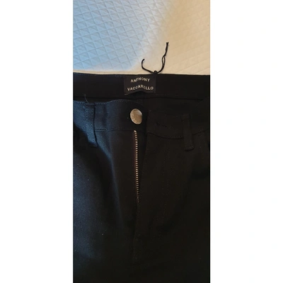 Pre-owned Anthony Vaccarello Slim Jeans In Black