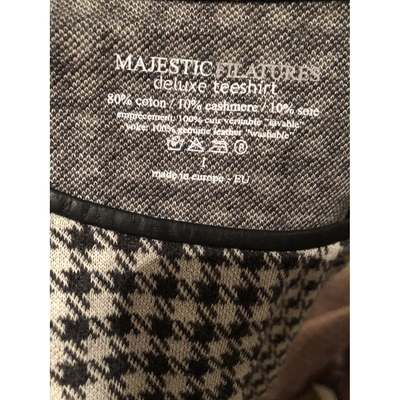 Pre-owned Majestic White Cotton Top