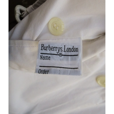 Pre-owned Burberry Trench Coat In White