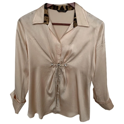 Pre-owned Roberto Cavalli Silk Shirt In Ecru