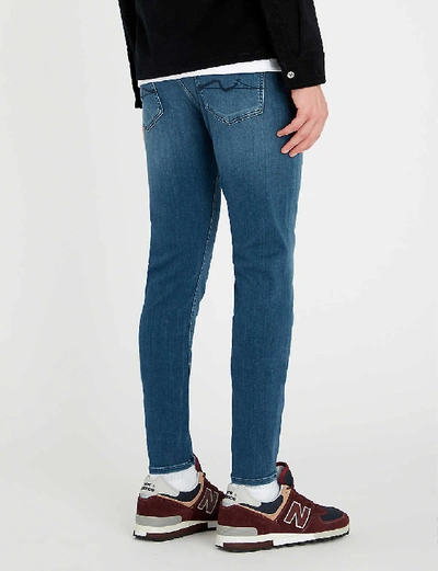 Shop 7 For All Mankind Men's Mid Blue Ronnie Tapered Luxe Performance Plus Skinny Tapered Jeans