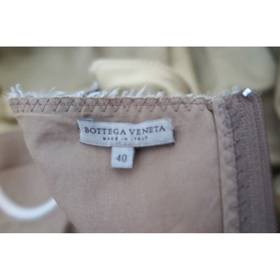 Pre-owned Bottega Veneta Silk Maxi Dress In Gold