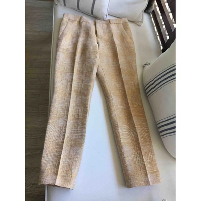 Pre-owned Chloé Stora Chino Pants In Beige