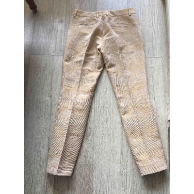 Pre-owned Chloé Stora Chino Pants In Beige