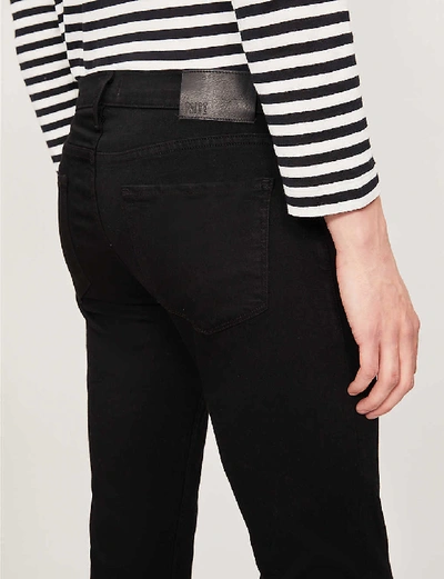 Paige Mens Black Shadow Federal Slim-fit Jeans In Black Shadow