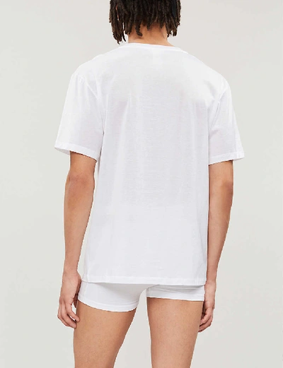 Hanro Cotton Pure V-neck T-shirt In White