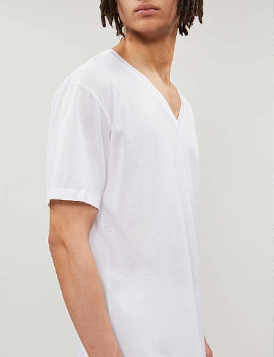 Shop Hanro Cotton Sporty Cotton-jersey T-shirt In White