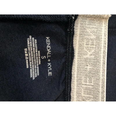Pre-owned Kendall + Kylie Navy Cotton Trousers