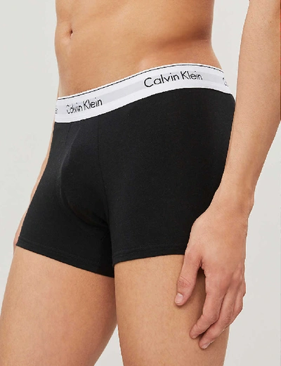 Pack Of Two Modern Essentials Modern-fit Stretch-cotton Briefs In  Black/white/grey