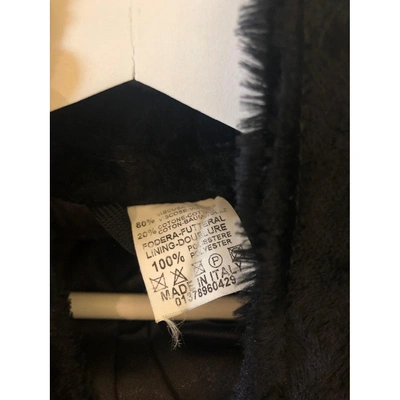 Pre-owned Versace Coat In Black