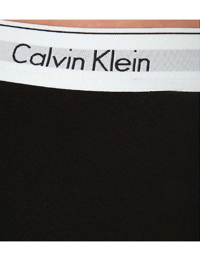 Shop Calvin Klein Pack Of Two Modern Essentials Modern-fit Stretch-cotton Briefs In Black