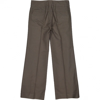 Pre-owned Chloé Straight Pants In Khaki