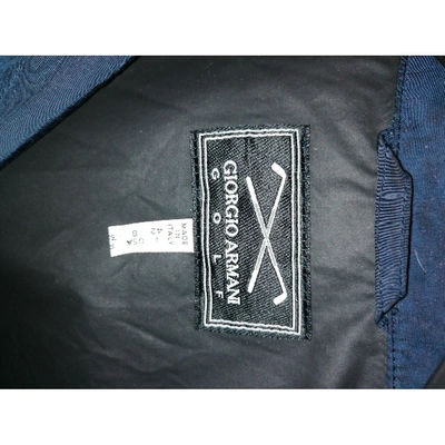 GIORGIO ARMANI Pre-owned Trench Coat In Navy