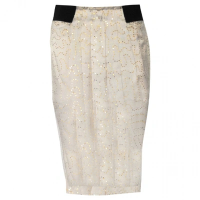 Pre-owned Philosophy Di Alberta Ferretti Silk Mid-length Skirt In Gold