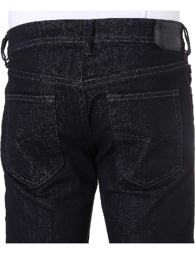 Shop Diesel Buster Tapered Mid-rise Stretch-denim Jeans In Blue