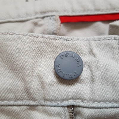 Pre-owned Prada Straight Jeans In Grey