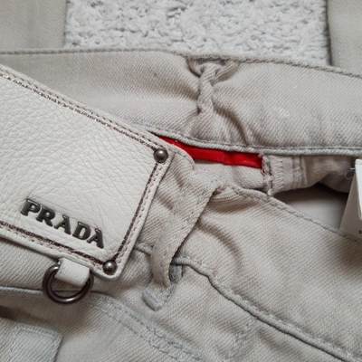 Pre-owned Prada Straight Jeans In Grey