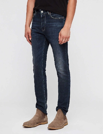 Allsaints Rex Straight Skinny Fit Jeans In Indigo | ModeSens