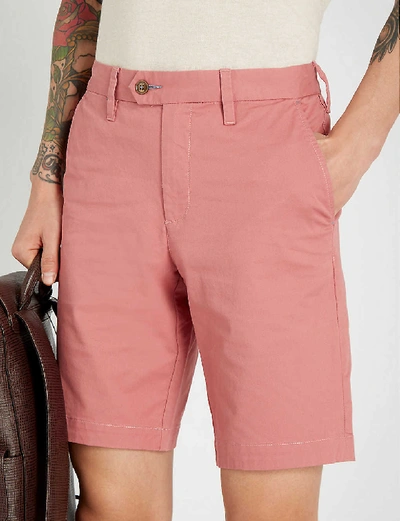 Shop Ted Baker Selshor Stretch-cotton Chino Shorts