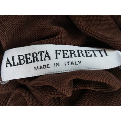 Pre-owned Alberta Ferretti Mini Dress In Brown