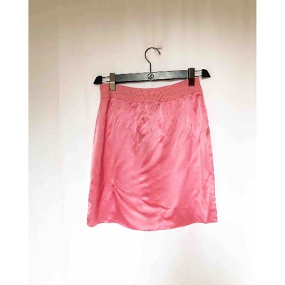 Pre-owned Blumarine Pink Silk Skirt