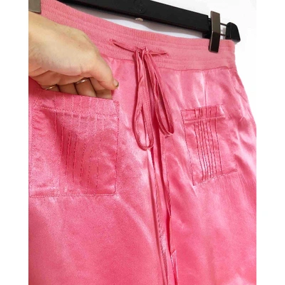 Pre-owned Blumarine Pink Silk Skirt