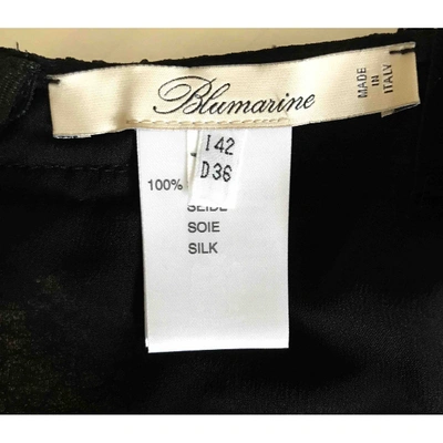 Pre-owned Blumarine Silk Mid-length Dress In Black