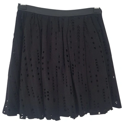 Pre-owned Maje Fall Winter 2019 Wool Mini Skirt In Black