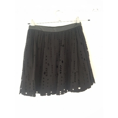 Pre-owned Maje Fall Winter 2019 Wool Mini Skirt In Black