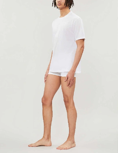 Shop Hanro Men's White Cotton Sporty Cotton-jersey T-shirt