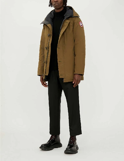 Shop Canada Goose Chateau Shell-down Hooded Parka In Military Green
