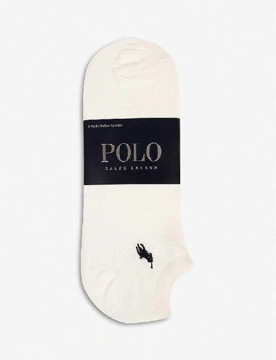 Shop Polo Ralph Lauren Pack Of Three Trainer Socks In White