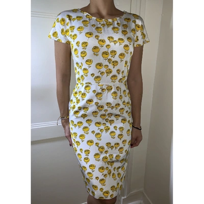 Pre-owned Valentino Silk Mid-length Dress In White