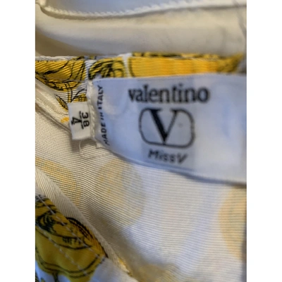 Pre-owned Valentino Silk Mid-length Dress In White