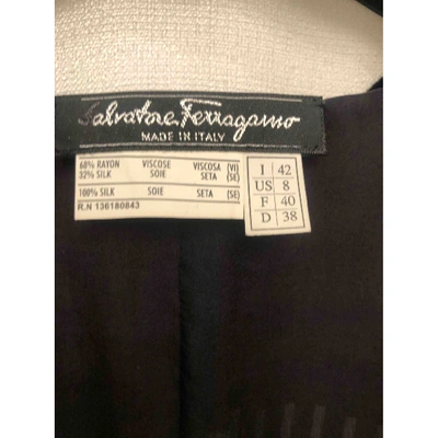 Pre-owned Ferragamo Silk Mini Dress In Purple