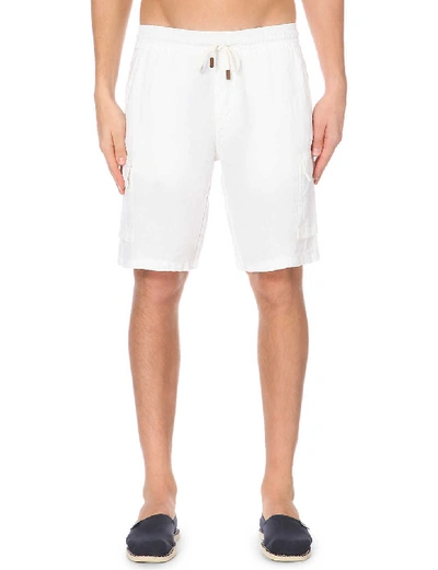 Shop Vilebrequin Baie Linen Cargo Shorts, Mens, Size: Xxl, White