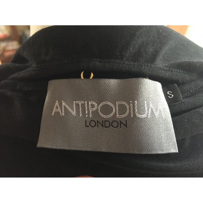 Pre-owned Antipodium Silk Jersey Top In Black