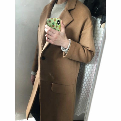 Pre-owned Hoss Intropia Camel Wool Coat