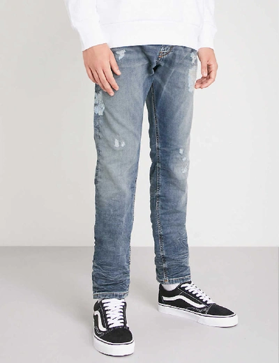 Shop Diesel Krooley Slim-fit Skinny Jogg Jeans In Indigo