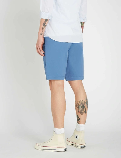 Shop Ted Baker Selshor Stretch-cotton Chino Shorts In Brt-blue