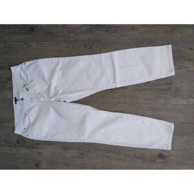 Pre-owned Eileen Fisher Short Jeans In White