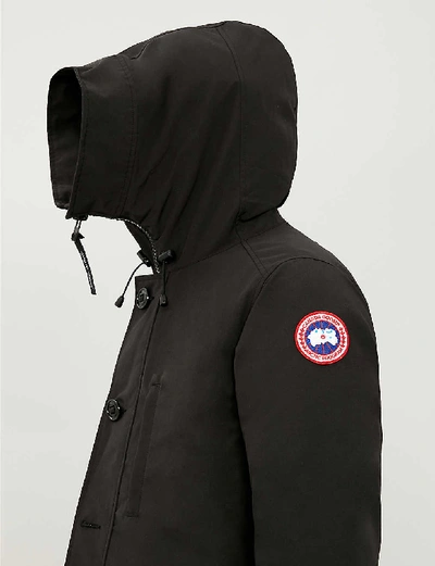 Shop Canada Goose Mens Black Chateau Shell-down Hooded Parka Xl