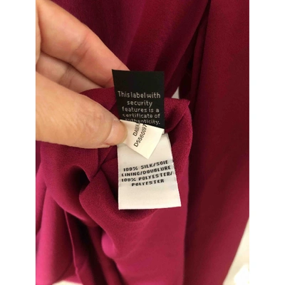 Pre-owned Diane Von Furstenberg Silk Mid-length Dress In Burgundy